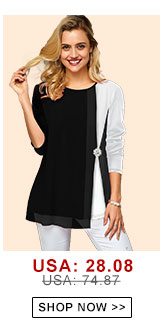 Contrast Panel Decorated Button Faux Two Piece T Shirt 