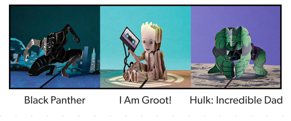 Black Panther, I Am Groot!, Hulk: Incredible Dad