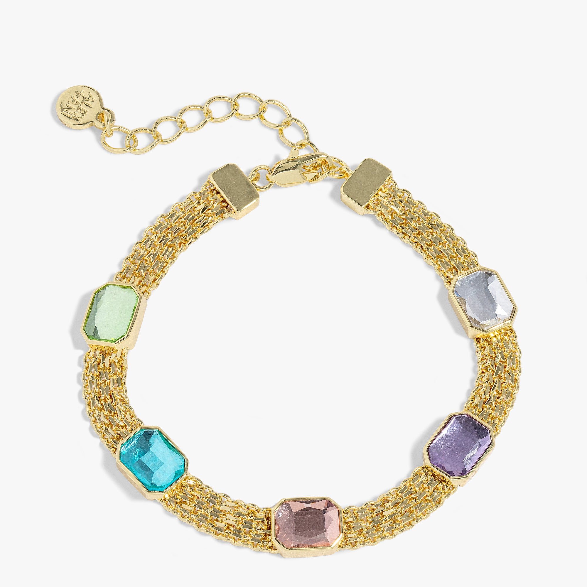 Pastel Crystal Mesh Bracelet