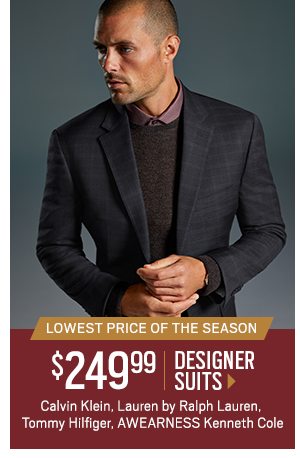 Lowest Price of the Season $249.99 Designer Suits Calvin Klein, Lauren by Ralph Lauren, Tommy Hilfiger, AWEARNESS Kenneth Cole