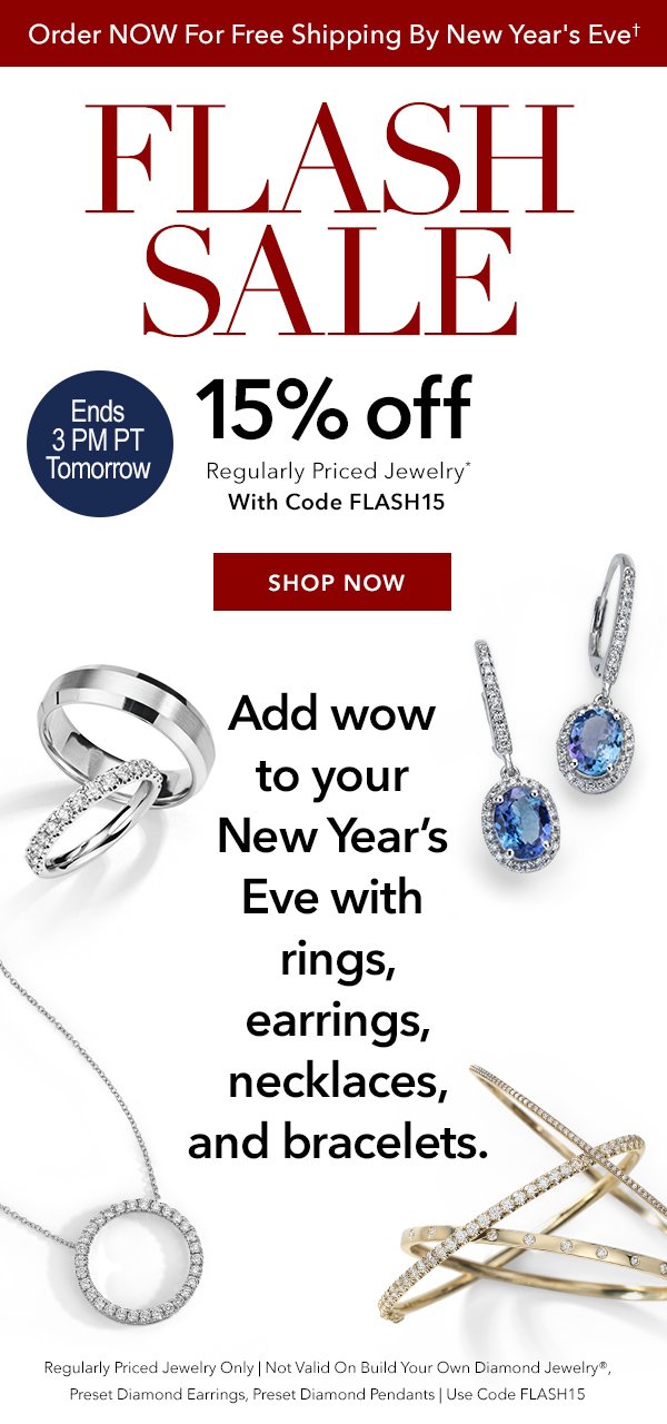 15% Off Regularly Priced Jewelry* With Code FLASH15