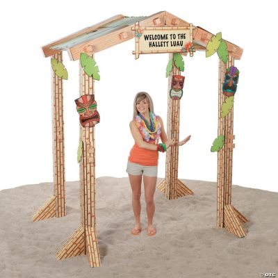 3D Tiki Hut Cardboard Stand-Up