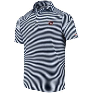 Vineyard Vines Auburn Tigers Navy Winstead Stripe Sankaty Performance Polo