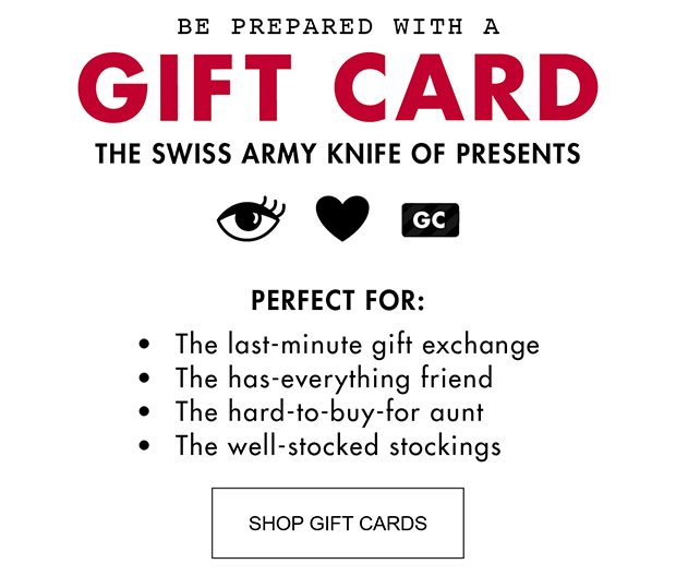 SHOP GIFT CARDS