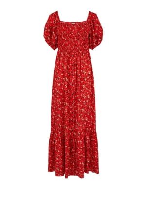 Mandi ditsy floral maxi dress red