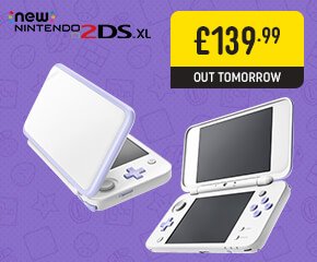 New Nintendo 2DS XL Console White and Lavender Tomodachi