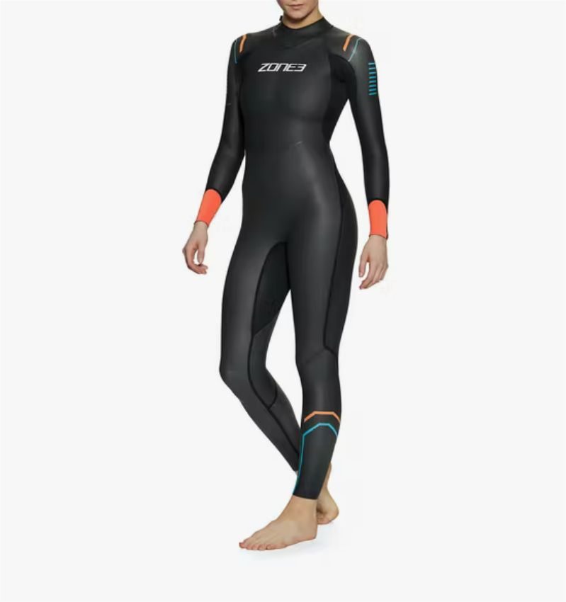 Zone3 Women's Aspect Breaststroke Wetsuit Black Orange Blue