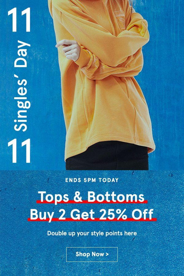 Tops & Bottoms: Buy 2 Get 25% Off! Double up your style points here.