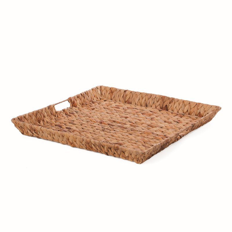 Clearance Square Hyacinth Tray with Cut Out Handles