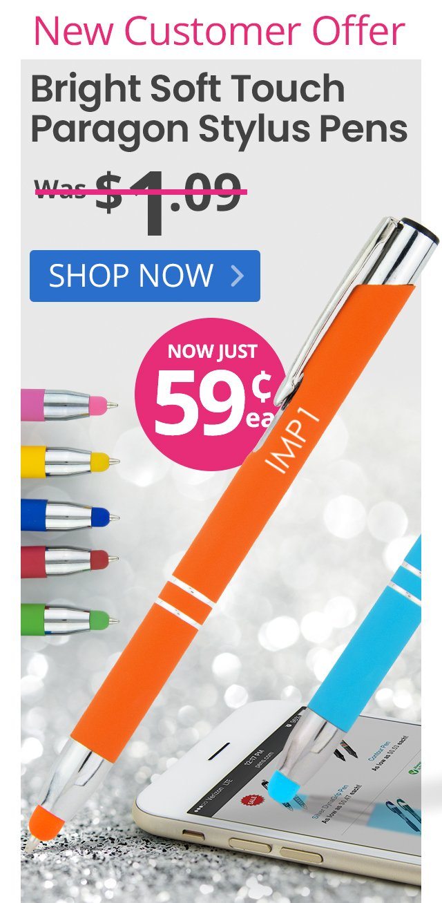 Bright Soft Touch Paragon Pens for only 59¢ each!