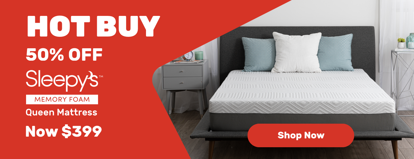 Hot Buy. 50% off Sleepy's memory foam queen mattress. Now $399. 