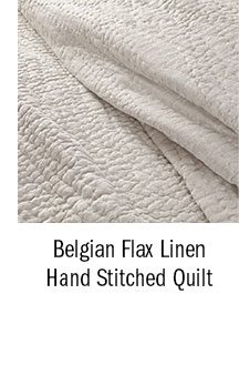 Belgian Flax Linen Geo Coverlet