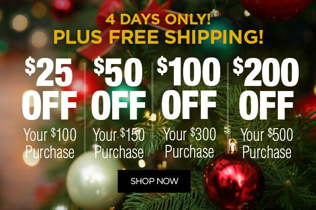 Free Shipping and up to $200 off!