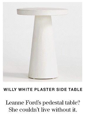 Willy white plaster side table