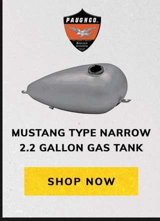 Mustang type narrow 2.2 gallon gas tank