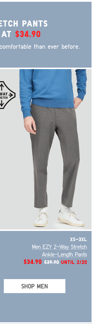 PDP6 - MEN EZY 2-WAY STRETCH ANKLE-LENGTH PANTS