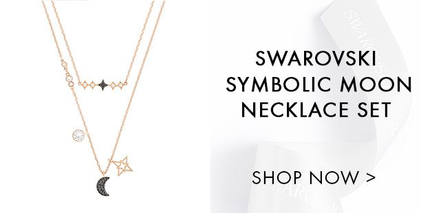 Swarovski symbolic moon necklace set