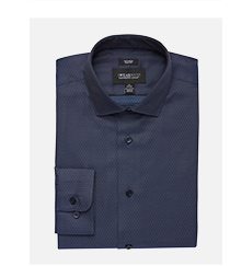 Awearness Kenneth Cole Navy & Blue Dot Slim Fit