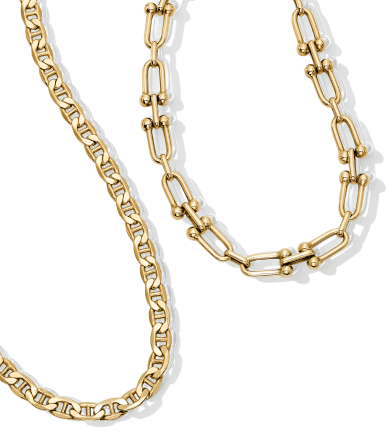 Image showcasing two Gold Chains - 10K & 14K.