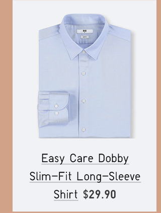 EASY CARE DOBBY SLIM-FIT LONG-SLEEVE SHIRT $29.90