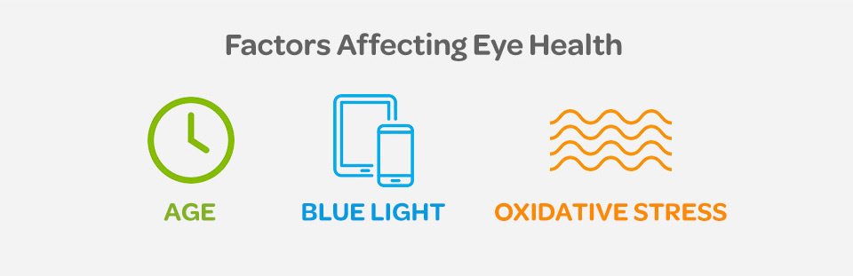 Factors Affecting Eye Health: Age, Blue Light, Oxidative Stress