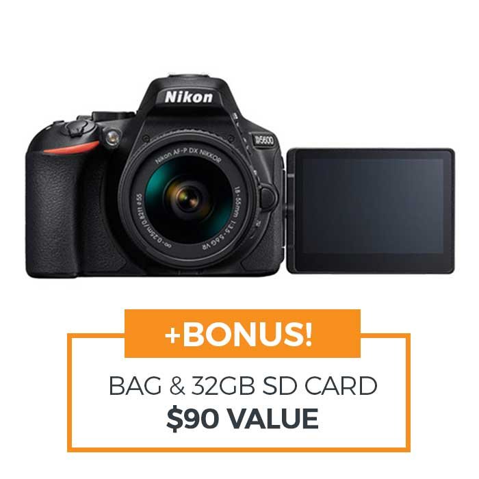 NIKON D5600 W/AF-P DX 18-55MM VR Lens