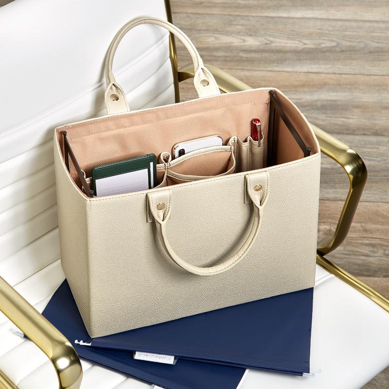 LevTex™ Pebbled Portable File Tote with Pockets