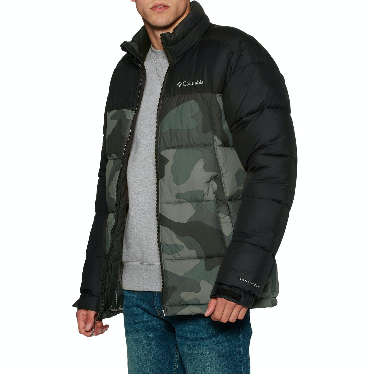 Columbia Pike Lake Non Hood Mens Jacket - Black Mod Camo Print Black