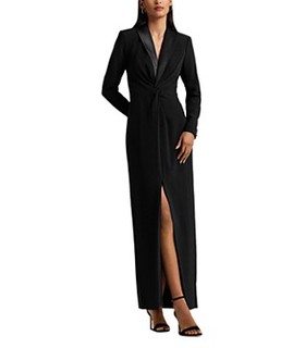 Lauren Ralph Lauren Tuxedo Style Column Gown