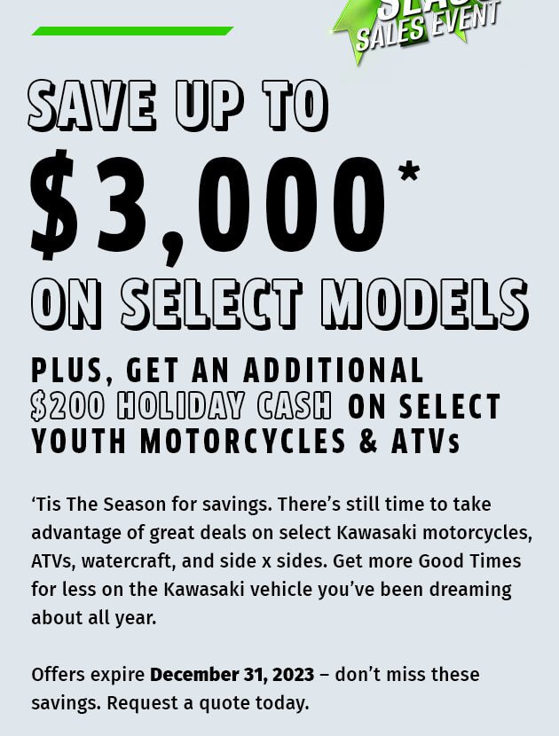 SAVE UP TO $3,000* ON SELECT MODELS