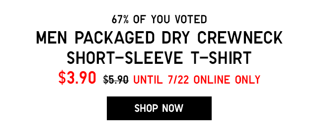 MEN PACKAGED DRY CREWNECK SHORT-SLEEVE T-SHIRT - SHOP MEN