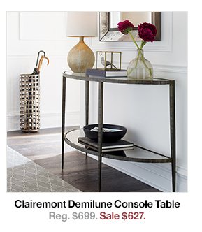 Clairmont Demilune Console Tables