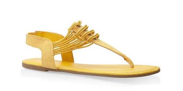 Elastic Thong Sandals