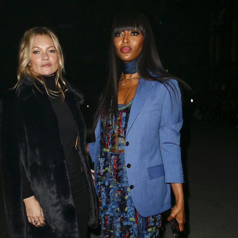 Kate Moss and Naomi Campbell at Burberry