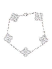 Diamond 5 Motifs Vintage Alhambra Bracelet