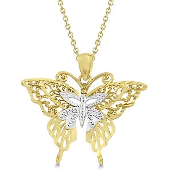Butterfly Shaped Pendant Necklace