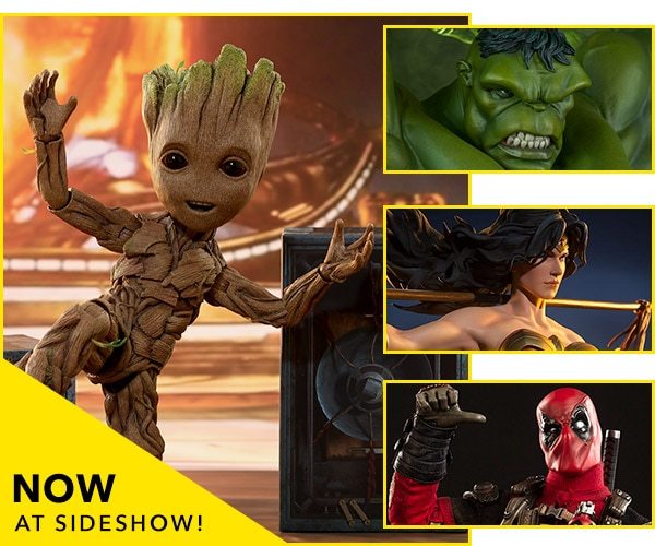 Now Available at Sideshow - Groot, Hulk, Wonder Woman, Deadpool