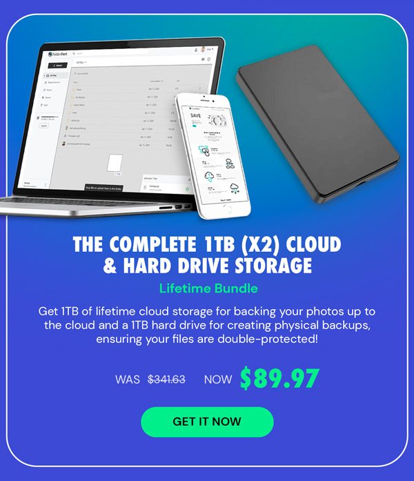 The Complete 1TB (x2) Cloud & Hard Drive Storage Lifetime Bundle