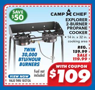 Camp Chef Explorer Two-Burner Propane Cooker