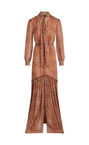 Verushka Leopard Printed Silk-Chiffon Maxi Dress - Multi