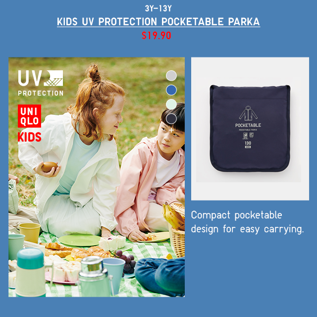 PDP3 - KIDS POCKETABLE UV PROTECTION PARKA