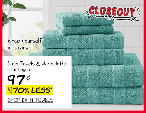 Bath Towels & Washcloths