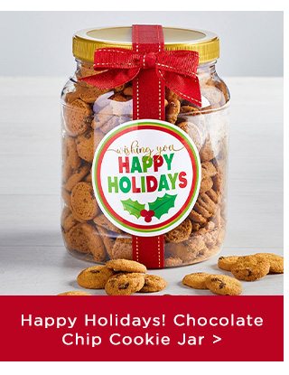 Happy Holidays! Chocolate Chip Cookie Jar