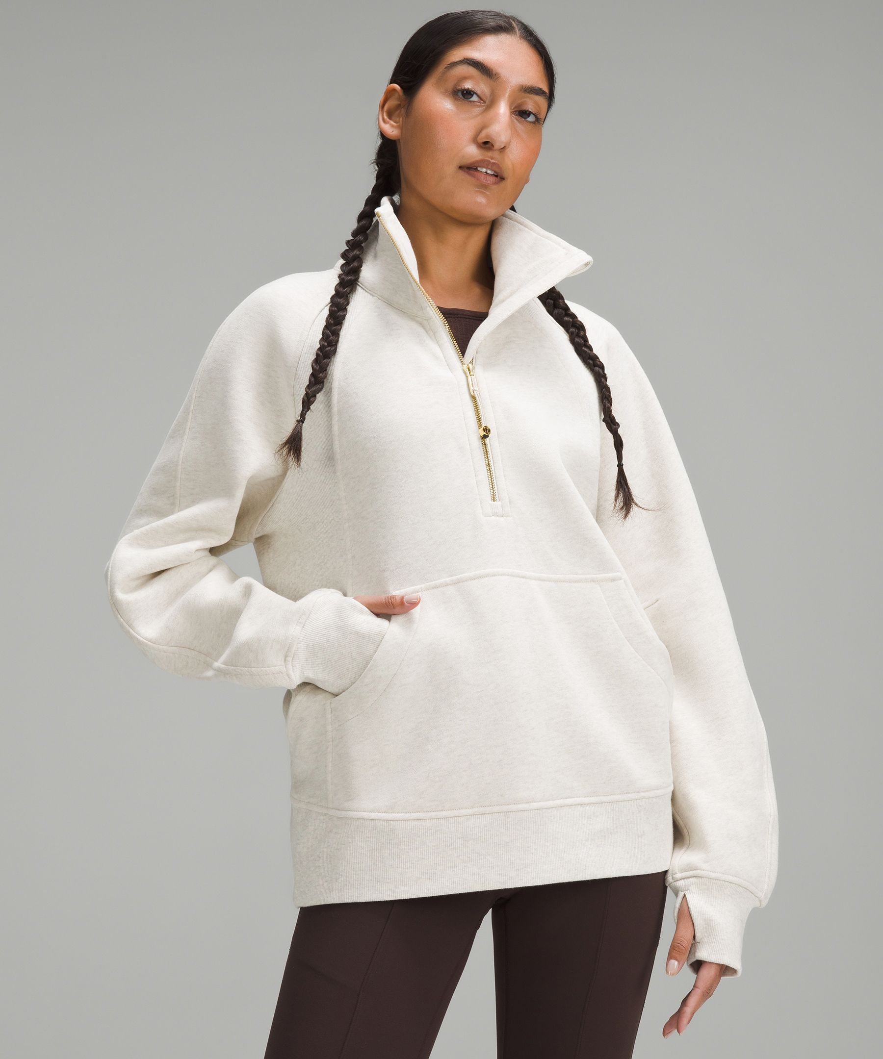 Scuba Oversized Funnel-Neck Half Zip *Long