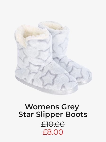 Grey Star Slipper Boots