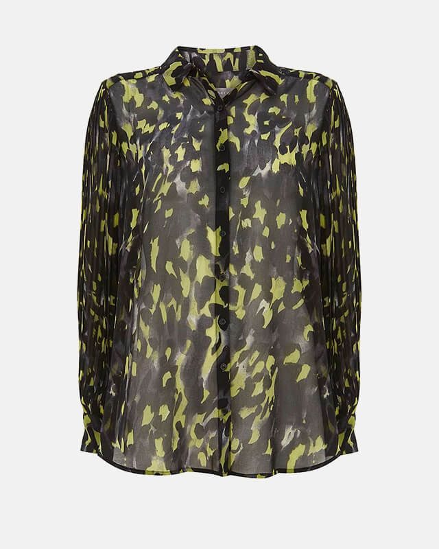 Mint Velvet Charlotte Abstract Brushstroke Shirt, £79
