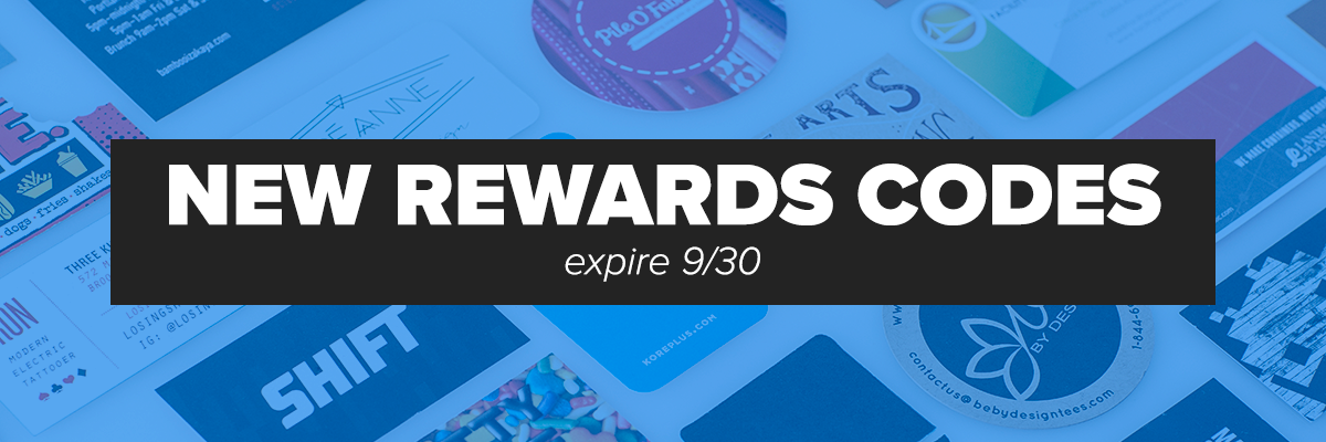 Your September Rewards Code has Arrived!