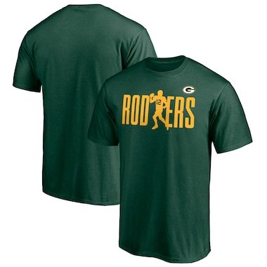 Aaron Rodgers Green Bay Packers Fanatics Branded Checkdown T-Shirt - Green