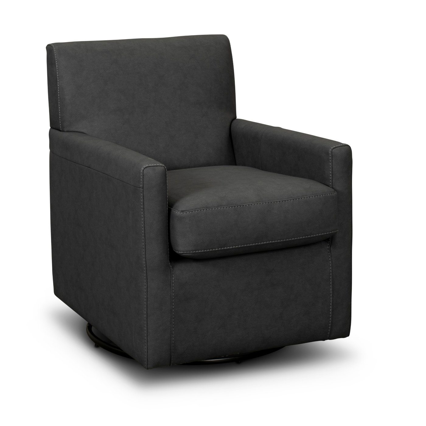 Pia Charcoal Gray Swivel Chair