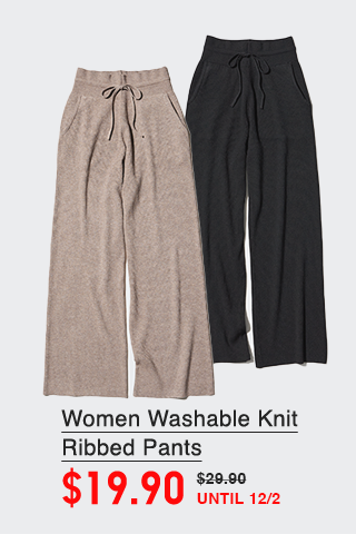 PDP14 - WOMEN WASHABLE KNIT RIBBED PANTS